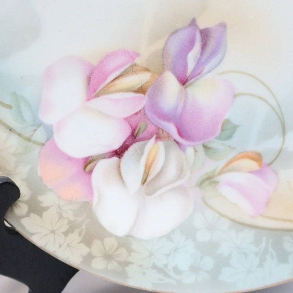 VTG Hand Painted Floral Regina Ware Cabinet Plate Made In Germany